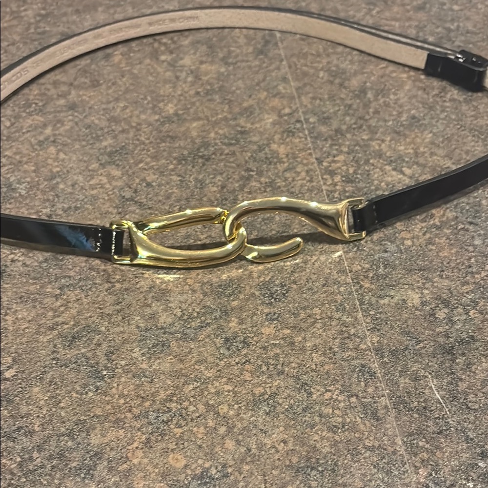 Chico’s Elegant Black and Gold Women's Belt